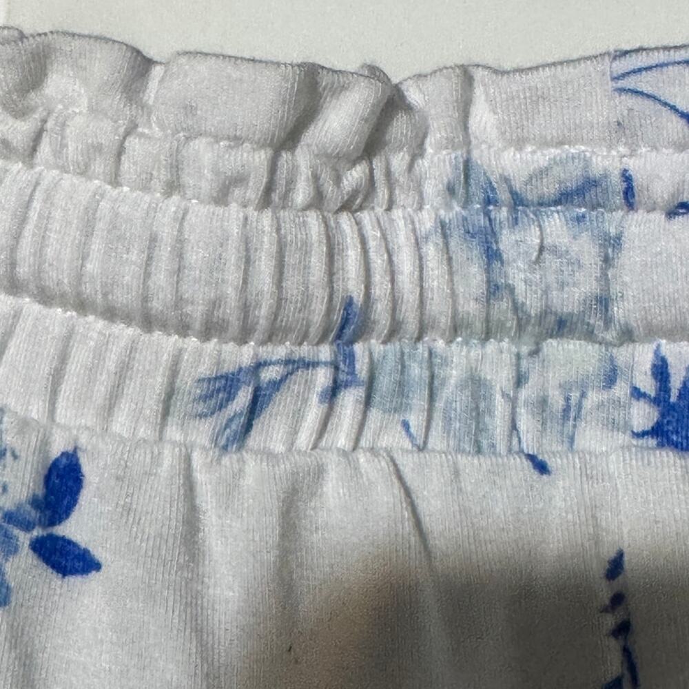 Loft Sleep · M · Blue Floral · Modal Spandex GirlSoft Capri Pajama Lounge Pants - Picture 4 of 7